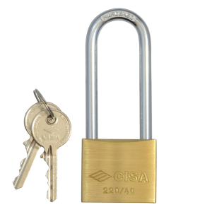CISA 22011 KD Long Shackle Brass Padlock - 41mm KD Boxed
